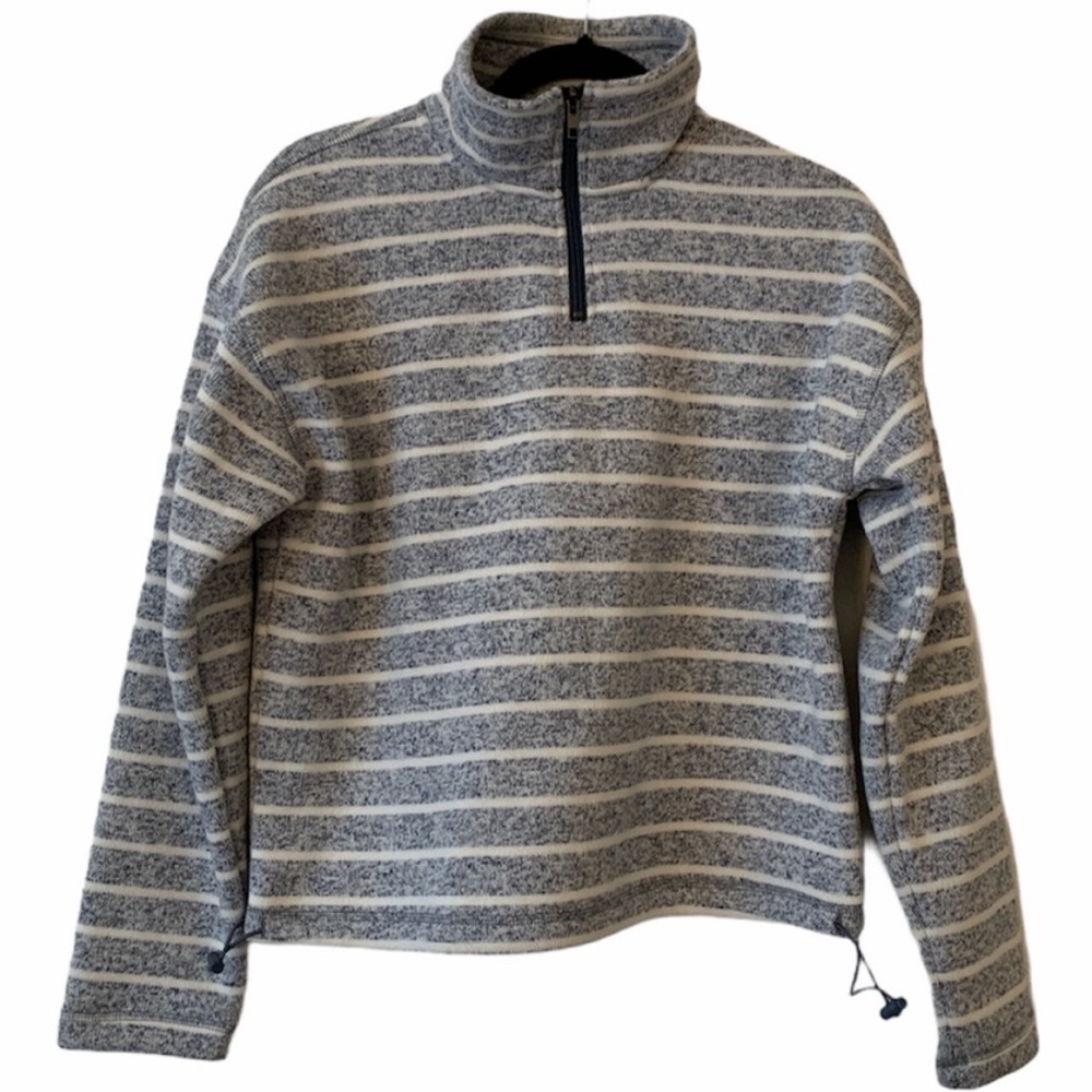 Thread & Supply Stripe Half Zip Pullover Indigo &… - image 2
